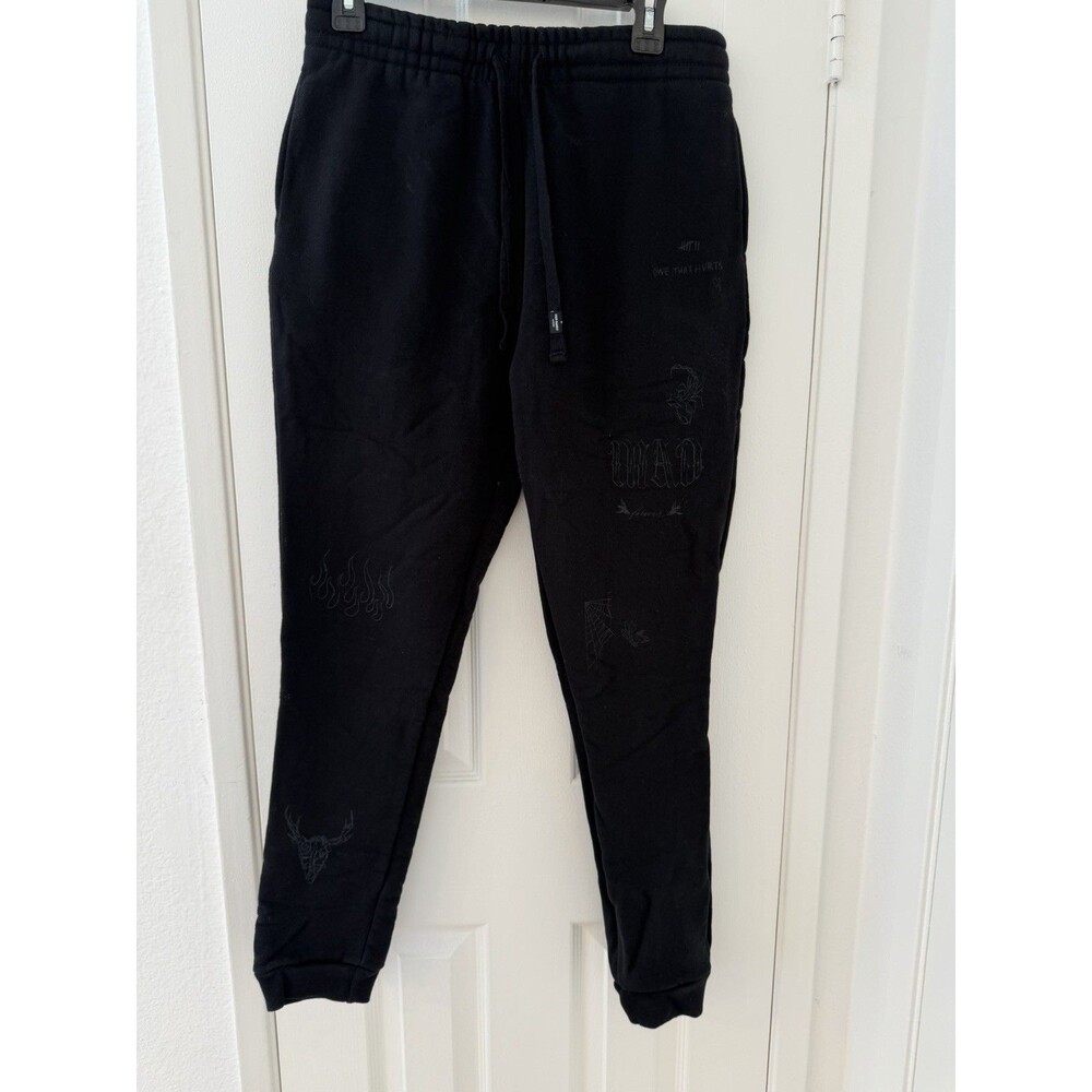 Mad Rabbit x Made In Los Angeles Capsule VCMTTT Black Graphic Joggers size M